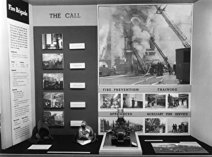 Display of exhibits about the London Fire Brigade Display of exhibits about the London Fire Brigade