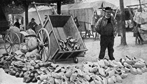 Display of wooden shoes, Brittany, Northern France Display of wooden shoes, Brittany, Northern France