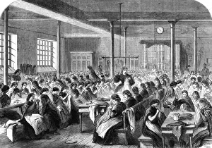 The distress in Lancashire: Sewing for unemployed girls, 1862 The distress in Lancashire: Sewing for unemployed girls, 1862