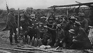 Distribution of cigarettes at the front, WW1 Distribution of cigarettes at the front, WW1