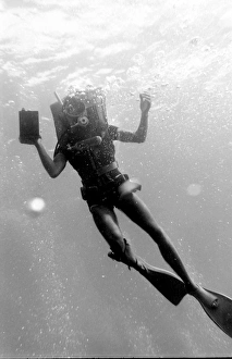 Inflatable Gallery: Diver underwater off the coast of Malta