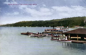Ferry Collection: Dock Scene - Walloon Lake, Michigan