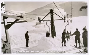 Skier Gallery: Dollar Mountain Ski Lift, Sun Valley, Idaho, USA