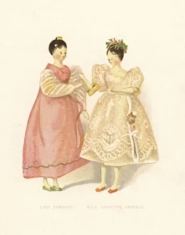 Dolls of courtier Lady Newport and ballerina Leontine Dolls of courtier Lady Newport and ballerina Leontine