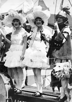The Dolly Sisters at a Fete, Print circa 1920s