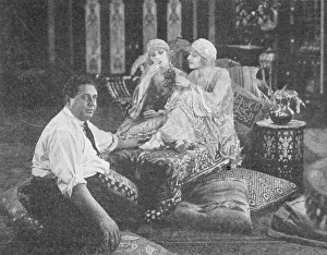 The Dolly Sisters and director Leonce Perret on the set of the film The Million Dollar The Dolly Sisters and director Leonce Perret on the set of the film The Million Dollar