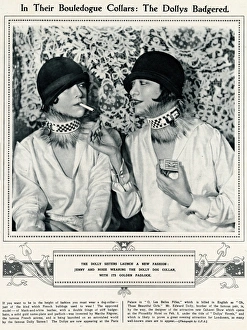 Dolly Sisters wearing the Bulldog collar 1924 Dolly Sisters wearing the Bulldog collar 1924