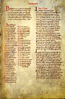 <b class=qtipBold><figcaption>The Domesday Book, Bedfordshire</figcaption></b><br>The Domesday Book, a record of the resources and taxable values of the boroughs and manors of Bedfordshire, extract from the Great Domesday Book Date: c. 1085<br><em>© National Archives</em> The Domesday Book, Bedfordshire