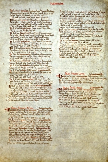 <b class=qtipBold><figcaption>The Domesday Book, Shropshire</figcaption></b><br>The Domesday Book, a record of the resources and taxable values of the boroughs and manors of Shropshire, extract from the Great Domesday Book Date: c. 1085<br><em>© National Archives</em> The Domesday Book, Shropshire