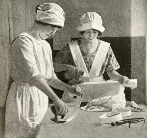 Domestic science at a girls English public school Domestic science at a girls English public school