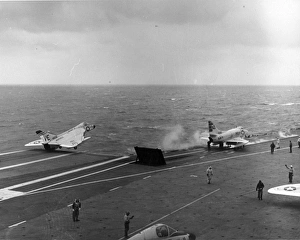 A Douglas F4D-1 Skyray and a Douglas A4D Skyhawk A Douglas F4D-1 Skyray and a Douglas A4D Skyhawk