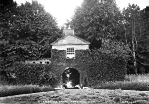 Prints of Drawbridge, Charlemont Fort, Moy - a view of the walls and clock tower entrance of above. (Location: Northern Ireland; County Tyrone; Moy). Date: circa early 1900s County Tyrone Prints: Moy Drawbridge Print, Charlemont Fort Walls and Clock Tower