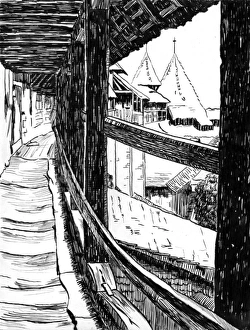 Drawing by Harold Auerbach, Morat, Switzerland Drawing by Harold Auerbach, Morat, Switzerland