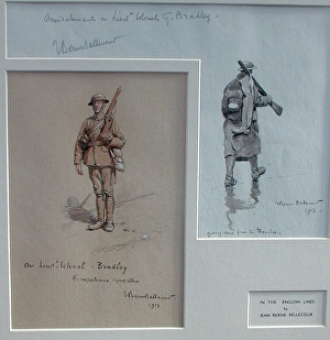 Two drawings of British Tommies Two drawings of British Tommies