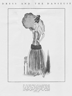 Dress and the Danseuse - beautiful model sketched in Paris b Dress and the Danseuse - beautiful model sketched in Paris b