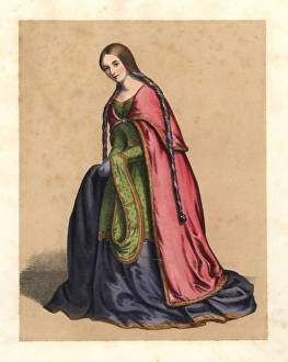 Dress of the reign of King William II, Rufus, 1087-1100 Dress of the reign of King William II, Rufus, 1087-1100