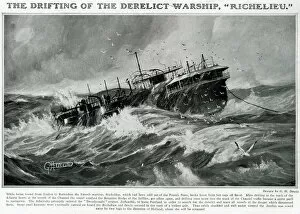 Drifting Gallery: Drifting derelict warship, Richelieu, by G. H. Davis