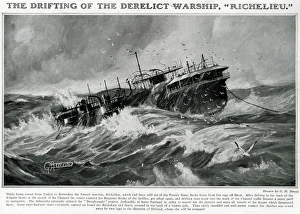 Drifting Gallery: Drifting derelict warship, Richelieu, by G. H. Davis