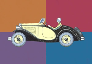 <b class=qtipBold><figcaption>Driver in Vintage Sports Car</figcaption></b><br>Driver in Vintage Sports Car.<br><em>© Mary Evans Picture Library</em> Driver in Vintage Sports Car