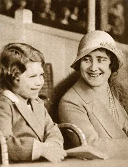 Duchess of York with Princess Elizabeth - Aldershot Tattoo Duchess of York with Princess Elizabeth - Aldershot Tattoo