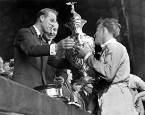Duke of Edinburgh presenting trophy at Rugby League final