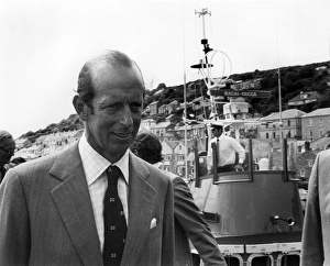 Lifeboat Gallery: Duke of Kent on a lifeboat at Newlyn harbour, Cornwall