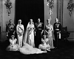<b class=qtipBold><figcaption>The Duke of Kent's wedding</figcaption></b><br>A photograph of the royal wedding between Prince George, Duke of Kent and Princess Marina of Greece. Date: 29th November 1934<br><em>© Illustrated London News Ltd/Mary Evans</em> The Duke of Kent's wedding