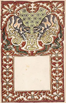 Dutch art nouveau pattern - Salamanders Dutch art nouveau pattern - Salamanders