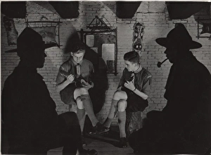 Dutch boy scouts in a Rover Den, Holland Dutch boy scouts in a Rover Den, Holland