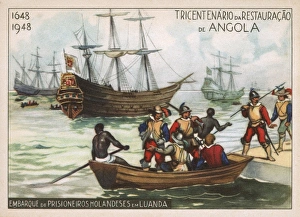Dutch prisoners loaded onto ships - Luanda, Angola Dutch prisoners loaded onto ships - Luanda, Angola