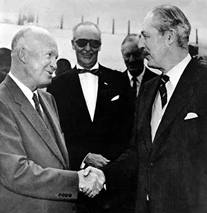 British Prime Minister Prints: Dwight D Eisenhower and Harold Macmillan, Bermuda, 1957