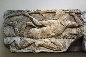 Early Classical. Satyr wielding a tree branch. 5th BC. Lyci Early Classical. Satyr wielding a tree branch. 5th BC. Lyci