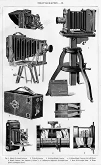 Images Dated 22nd September 2017: Early Photographc Cameras