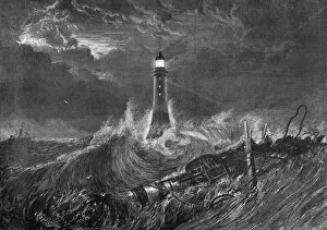 Images Dated 9th August 2012: The Eddystone Lighthouse, 1878