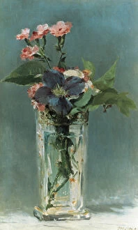 Edouard Manet (1832-1883). Carnations and Clematis in a Crys