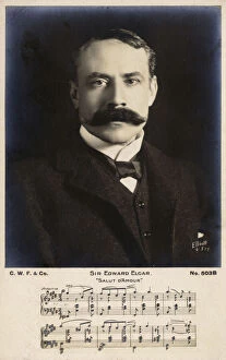 Composer Gallery: Edward Elgar and musical score to Salut D Amour