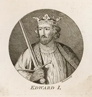 British Monarchy History Prints: Edward I / Boitard