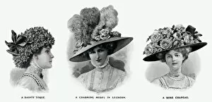 Chapeau Gallery: Edwardian hats using floral decorations 1909