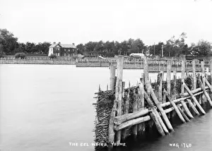 Early 20th Century Print of Toome's Wooden Eel Weirs