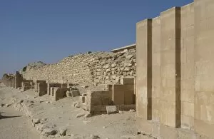 Images Dated 21st November 2003: Egypt. Saqqara. Djosers complex. Limestone walls