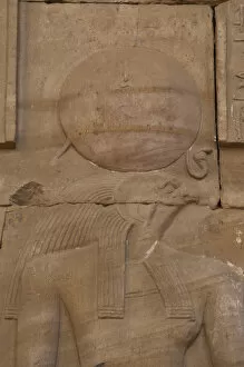 Images Dated 30th November 2003: Egypt. Temple of Horus. Relief depicting God Ra