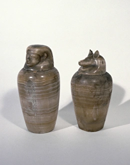 Egyptian Art. Caponic jars. 31st Dynasty. Late Period Egyptian Art. Caponic jars. 31st Dynasty. Late Period