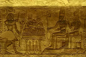 Images Dated 6th December 2003: Egyptian art. Great Temple of Ramses II. Relief depicting an