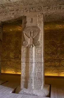 Images Dated 6th December 2003: Egyptian art. Small Temple or Temple of Hathor. Inside view