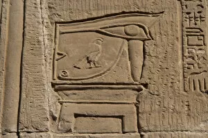 Images Dated 2nd December 2003: Egyptian Art. Temple of Kom Ombo. The eye of Horus. Relief