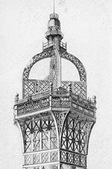 <b class=qtipBold><figcaption>Eiffel Tower</figcaption></b><br>Eiffel Tower., view of top., eng., 1889 (Acc.No.7207) Date: 1889<br><em>© The Institution of Mechanical Engineers/Mary Evans</em> Eiffel Tower