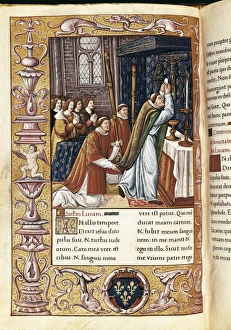 Elevation of the Sacred Host. Page on Gospels of Elevation of the Sacred Host. Page on Gospels of