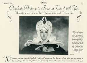 Facial Gallery: Elizabeth Arden is in Personal Touch with you. Photograph by Baron Adolph de Meyer for