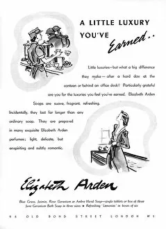 Clean Gallery: Elizabeth Arden Soaps advertisement, 1940