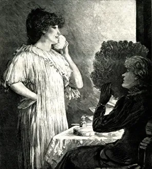 Ellen Terry visiting Sarah Bernhardt in her dressing room Ellen Terry visiting Sarah Bernhardt in her dressing room